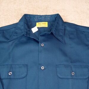 Work Mates by Big Yank NWT Long Sleeve Button Up Shirt Men's Large Blue